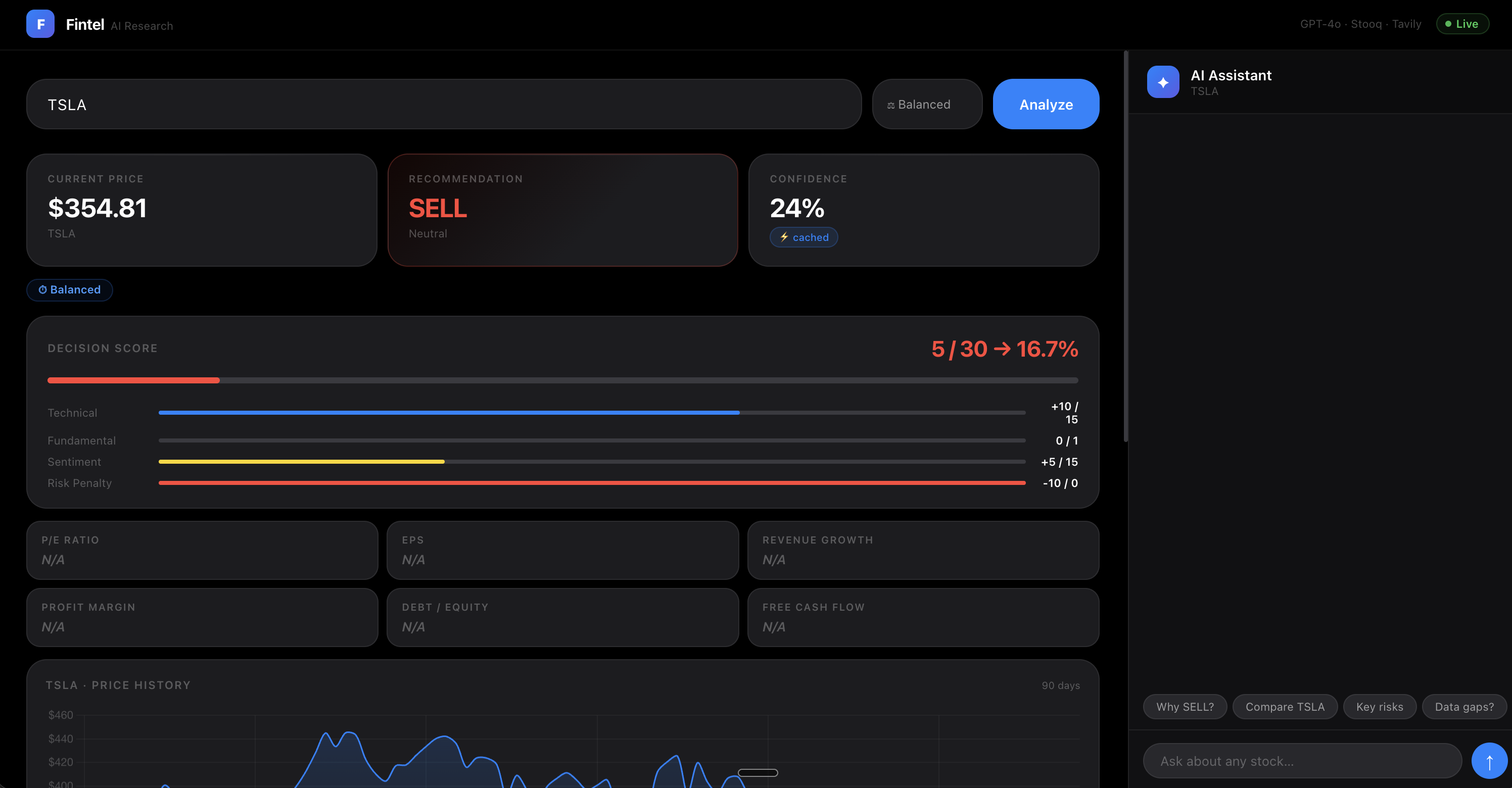 Financial Agent screenshot