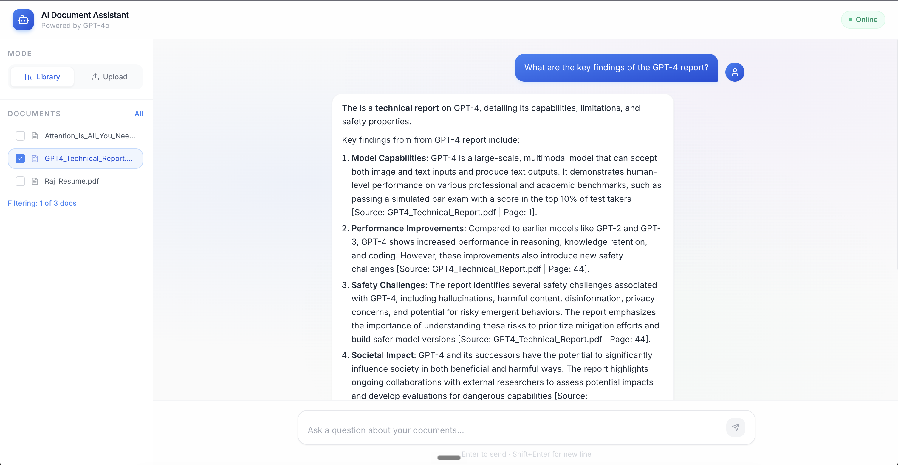 RAG Chatbot screenshot